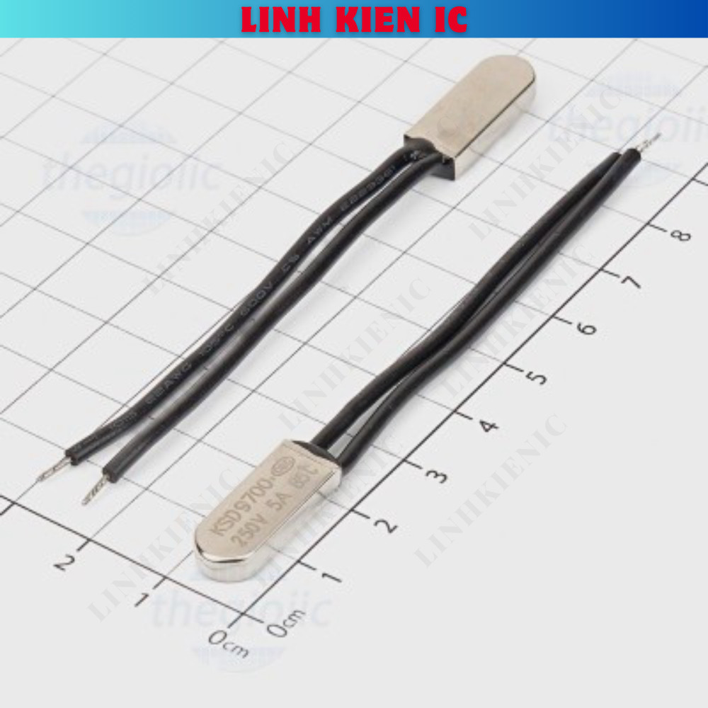 [5 ชิ้น]- KSD9700-85NC ฟิวส์ความร้อน, รีเลย์ความร้อน 250VAC 5A 85 องศาเซลเซียสปกติปิด NC Linhkien IC