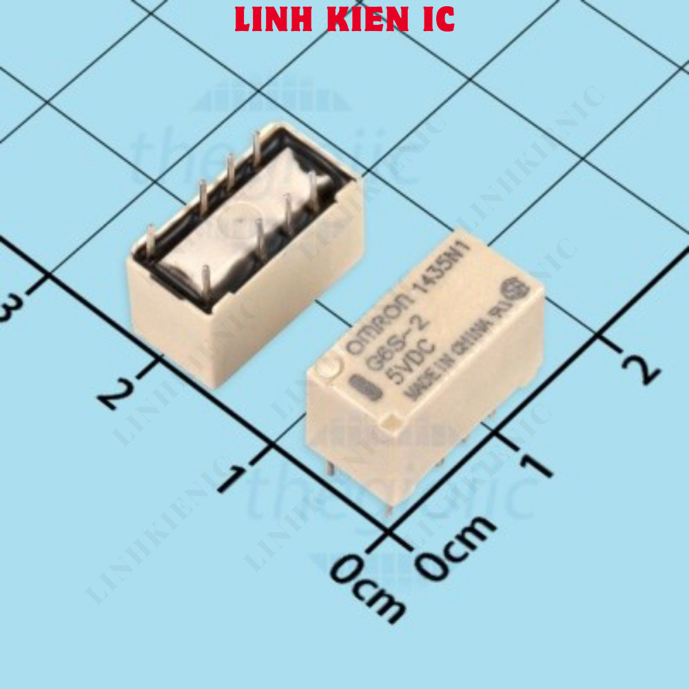G6S-2-DC5 รีเลย์ 5VDC 2A DPDT 8 Pins Linhkien IC
