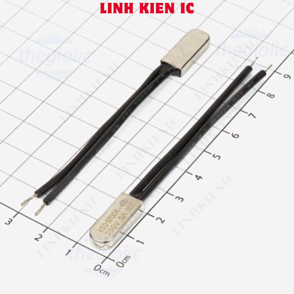 [3 ชิ้น]- KSD9700-95NO ฟิวส์ความร้อน, รีเลย์ความร้อน 250VAC 5A 95 องศาเซลเซียสปกติเปิดไม่มี Linhkien