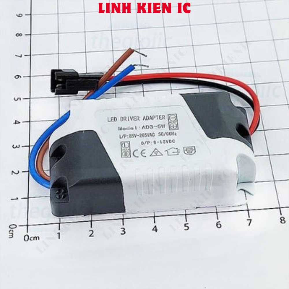 3-5W LED Power Supply Plastic Case, Input 85-265VAC, Output 9~18VDC Linhkien IC