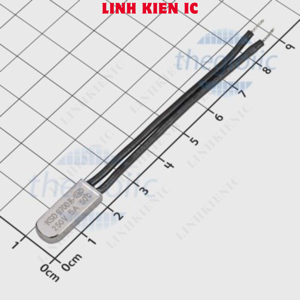 [3 ชิ้น]- KSD9700-50NO ฟิวส์ความร้อน, รีเลย์ความร้อน 250VAC 5A 50 องศาเซลเซียสปกติเปิดไม่มี Linhkien