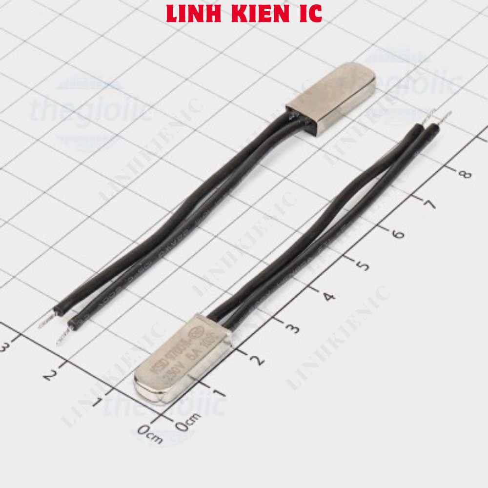 [3 ชิ้น]- KSD9700-100NO ฟิวส์ความร้อน, รีเลย์ความร้อน 250VAC 5A 100 องศาเซลเซียสปกติเปิดไม่มี Linhki