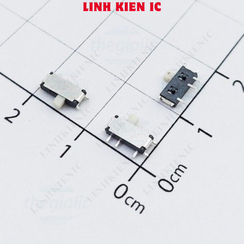 [20 ชิ้น]- MSK-12C02 สวิตช์สไลด์ SMD 7 พินปรับแนวนอน 1P2T 0.5A Linhkien IC