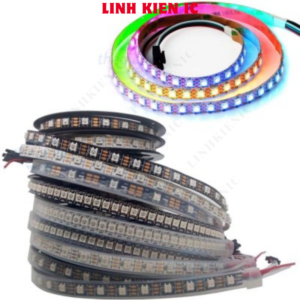 LED Strip 5050 RGB WS2812 60 LED/M 5VDC ความยาว 1 ม. Linhkien IC