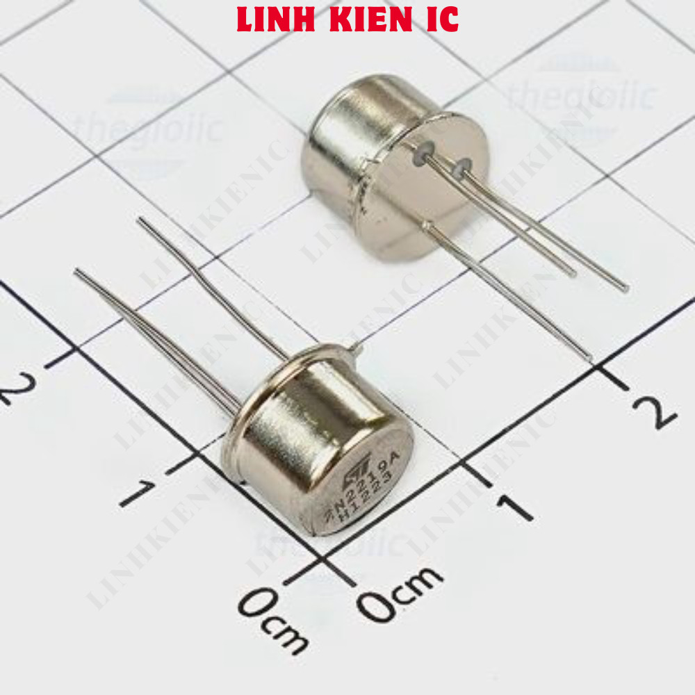 [2 ชิ้น]- 2N2219A ทรานซิสเตอร์ NPN 40V 0.8A 3 Pins TO-39 Linhkien IC