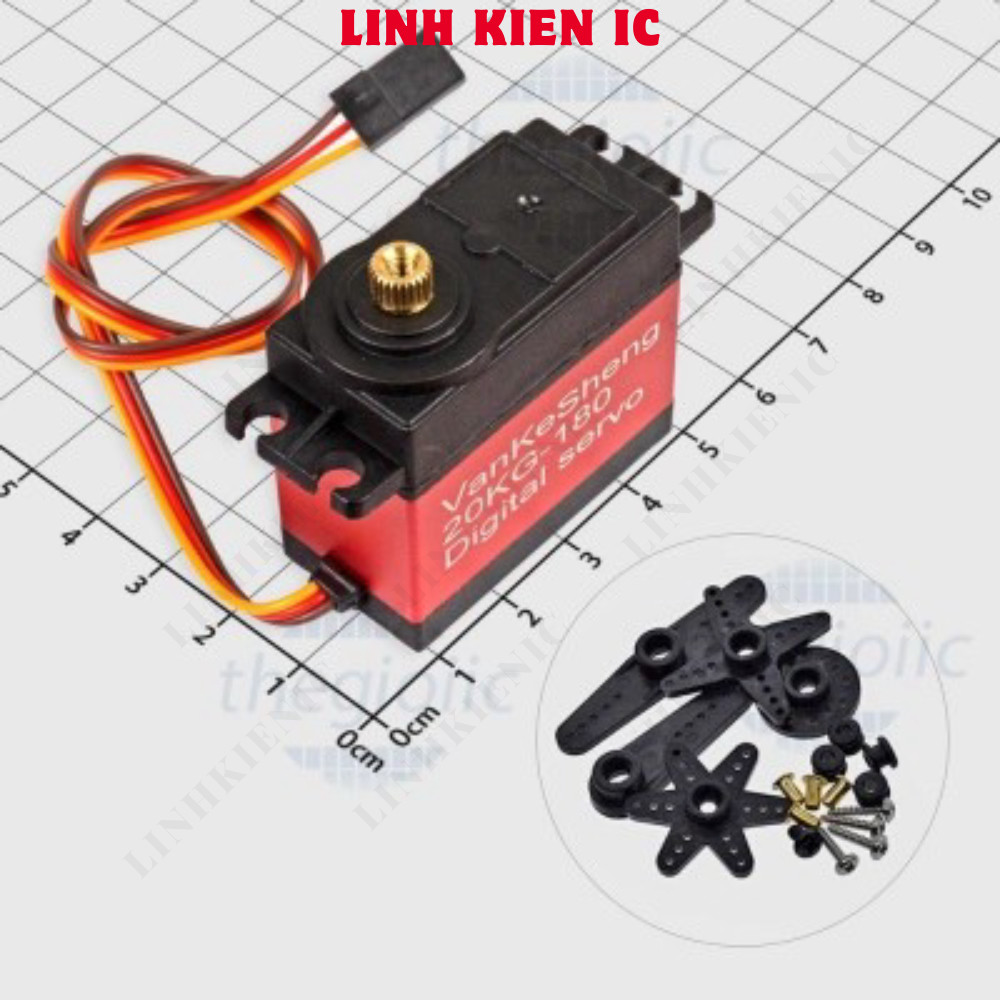 TD8120MG RC เกียร์เซอร์โวมอเตอร์ 180 องศา, 18.5 Kg.Cm, 4.8 → 7.2V Linhkien IC