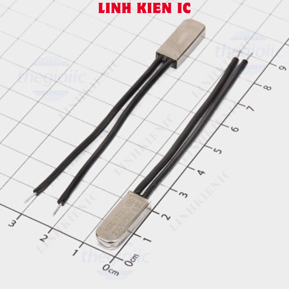 [5 ชิ้น]- KSD9700-55NC ฟิวส์ความร้อน, รีเลย์ความร้อน 250VAC 5A 55 องศาเซลเซียสปกติปิด NC Linhkien IC