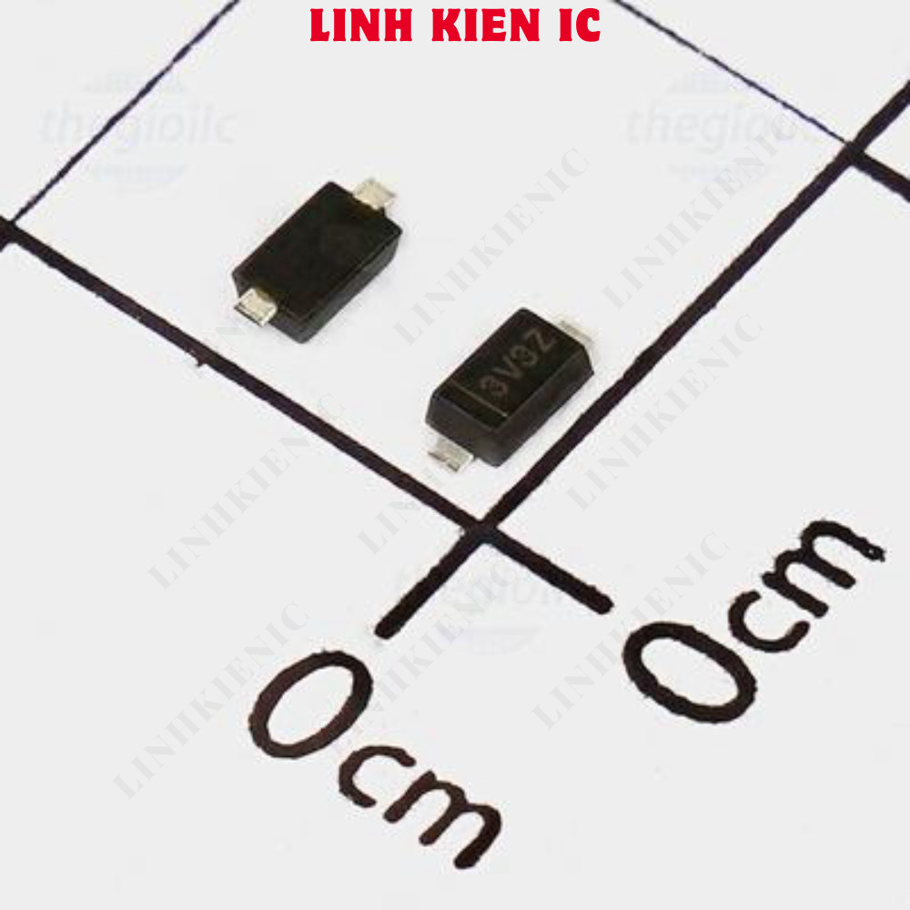 [50 ชิ้น]- BZT52C3V3 Diode Zener 3.3V 500mW Linhkien IC