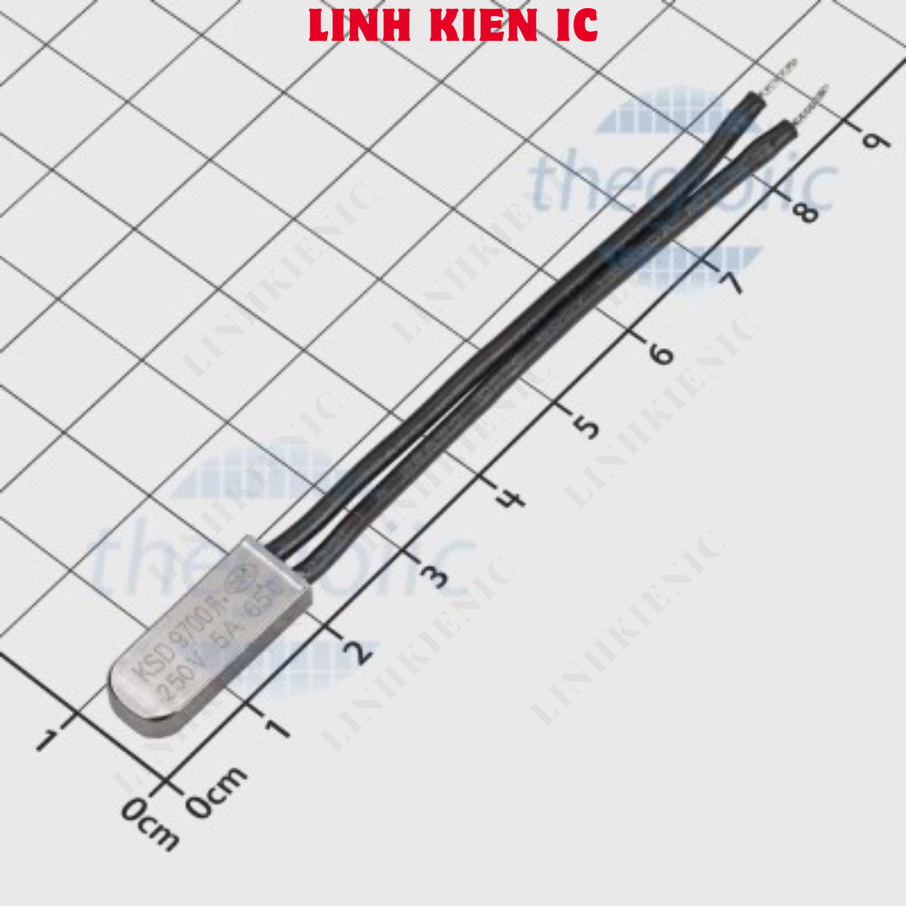 [3 ชิ้น]- KSD9700-65NO ฟิวส์ความร้อน, รีเลย์ความร้อน 250VAC 5A 65 องศาเซลเซียสปกติเปิดไม่มี Linhkien