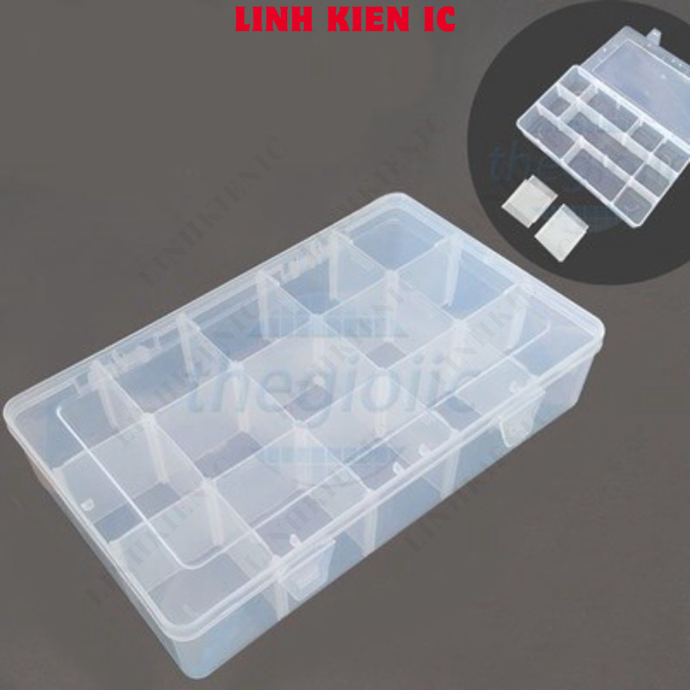 กล่องเก็บส่วนประกอบ 15 ช่อง 275x164x55 Linhkien IC