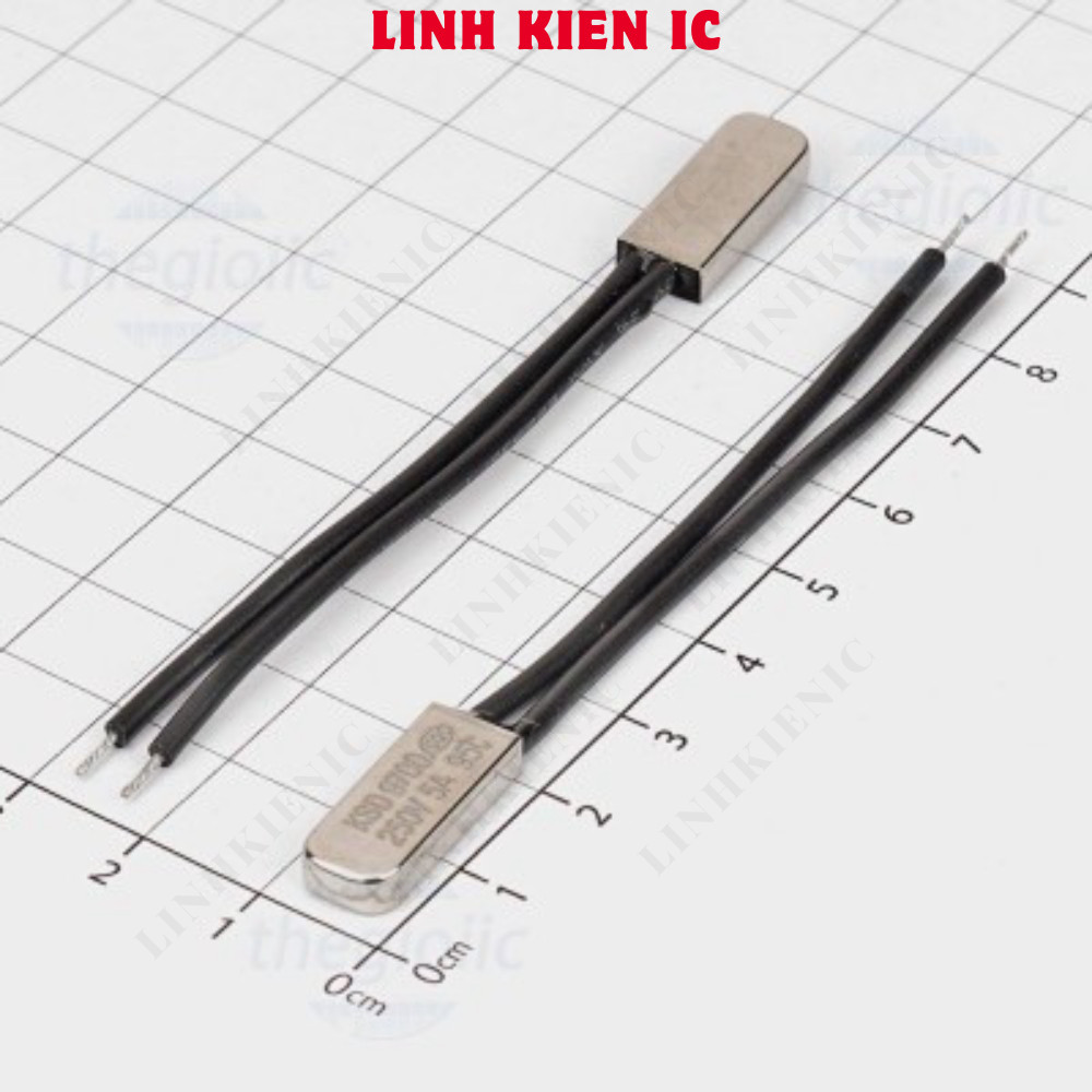 [5 ชิ้น]- KSD9700-95NC ฟิวส์ความร้อน, รีเลย์ความร้อน 250VAC 5A 95 องศาเซลเซียสปกติปิด NC Linhkien IC