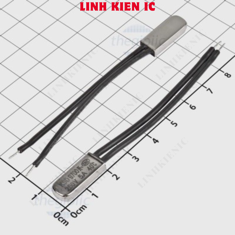 [3 ชิ้น]- KSD9700-40NO ฟิวส์ความร้อน, รีเลย์ความร้อน 250VAC 5A 40 องศาเซลเซียสปกติเปิดไม่มี Linhkien