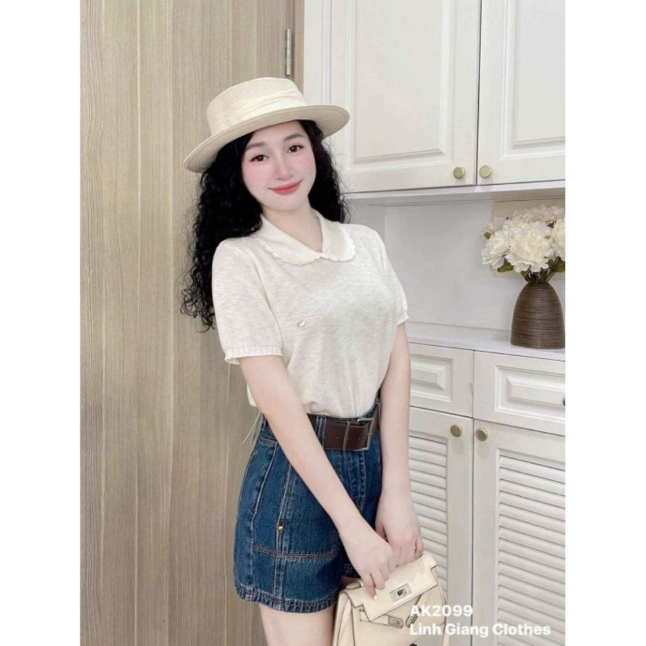 เสื้อลูกไม้คอปกบัวน่ารัก mtg แต่ง QC !