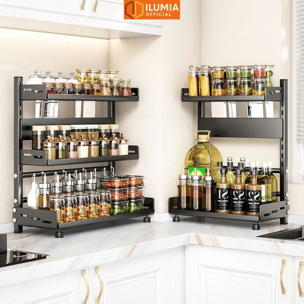 ชั้นวางเครื่องเทศในครัวที่เรียบร้อยสะดวกและหรูหรา ยี่ห้อ ILUMIA - รุ่น GN90