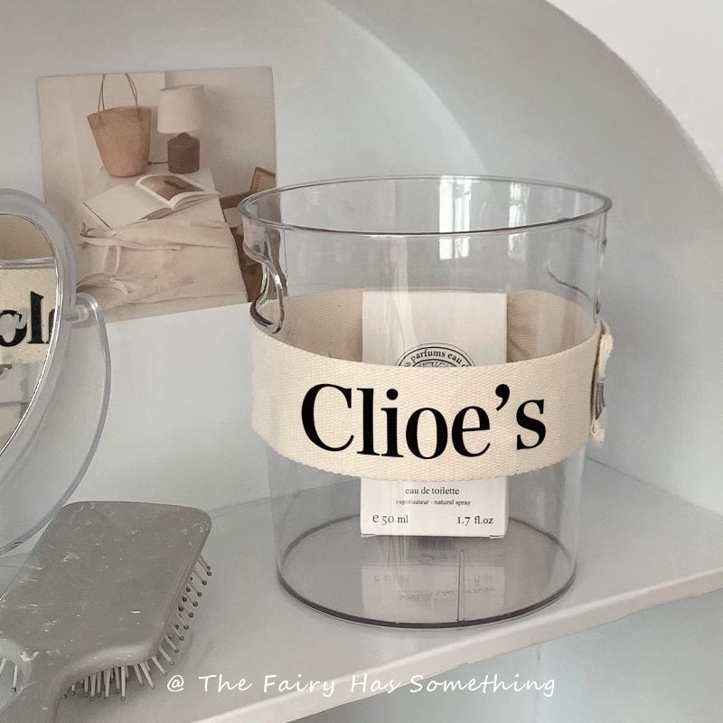 6VL8 ถังขยะแบบใสสําหรับคนดังทางอินเทอร์เน็ตสําหรับใช้ในบ้านและสํานักงานความงามสูง ins Luxury