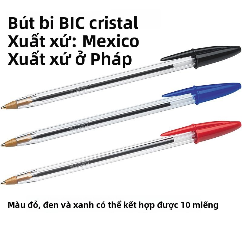 BIC Piccolo Cristal Xtra Smooth ปากกาลูกลื่นนําเข้าจากอเมริกันใหม่พร้อมตัวคริสตัล 0 มม.