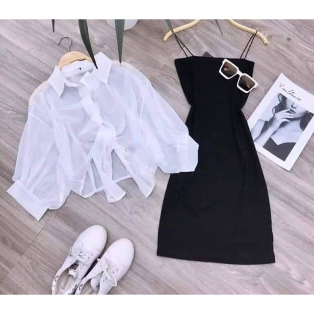 ] EXTREMELY QUALITY TWO-STRING BODY DRESS WITH VON JACKET, REAL SHOP PHOTOS