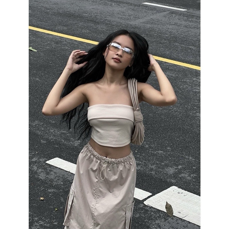 ใหม่ FOLDED STRETCH TUBE SHIRT OG333