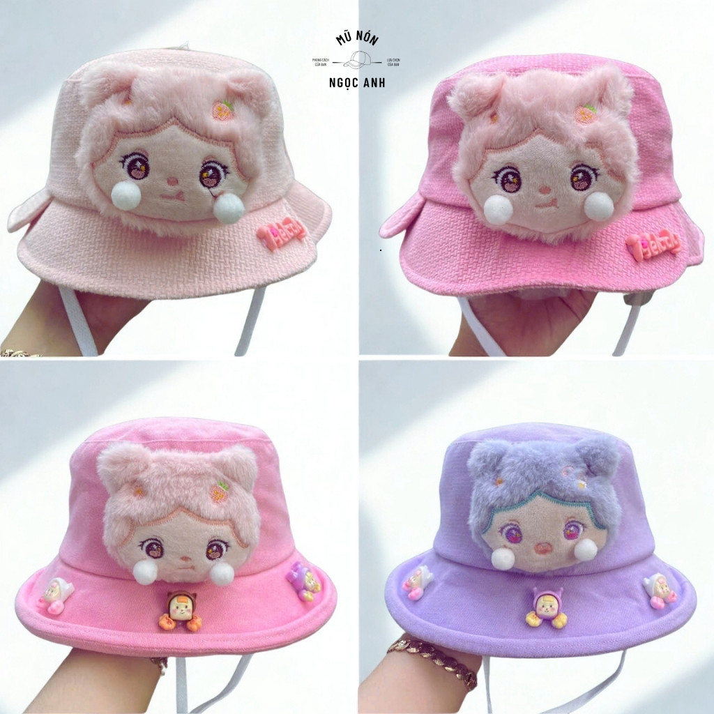 Baby 2-5 Years Old_KUROMI MS53 Bucket Hat with Bucket Ears for Boys and Girls