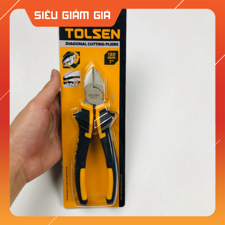 TOLSEN TOLSEN TOLSEN TOLSEN | คีมตัด7นิ้ว10004ตัดแข็งแรง-ใบมีดคม-ด้ามจับกันลื่นเครื่องมือที่จําเป็นส