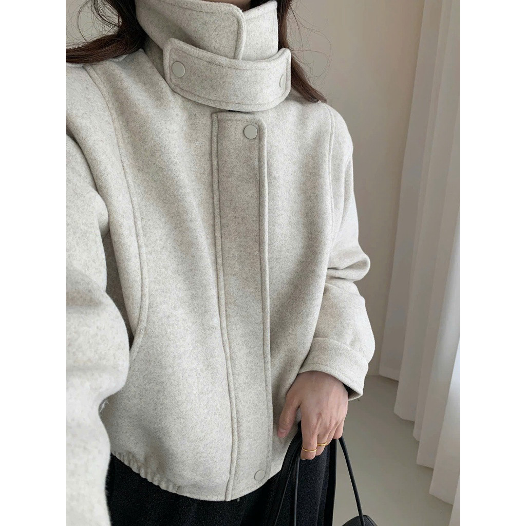 Erity Evening Jacket คอสูงสั้น, Warm Korean Style Bluechic Design Hot 2026