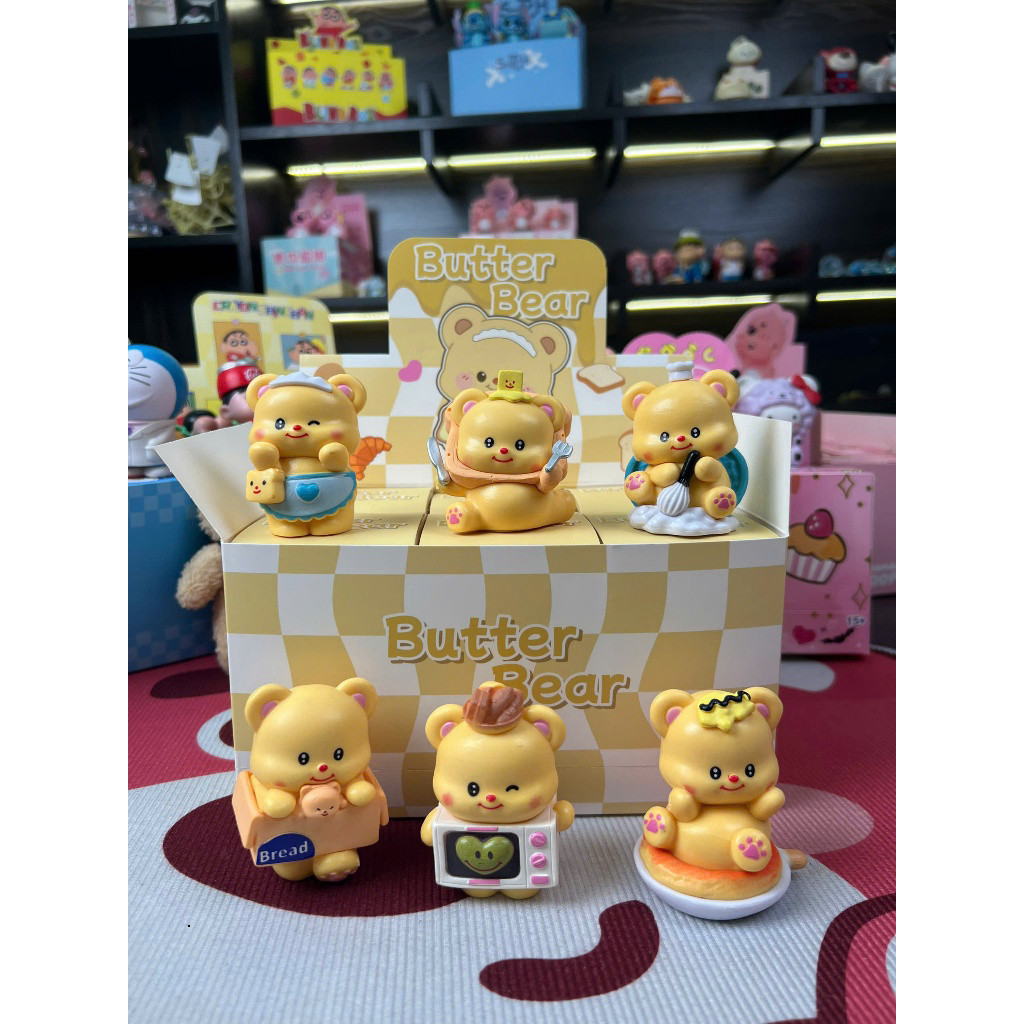 (DH) (Butter Bear) Blindbox blind box ตัวการ์ตูน ตกแต่ง Butter Bear