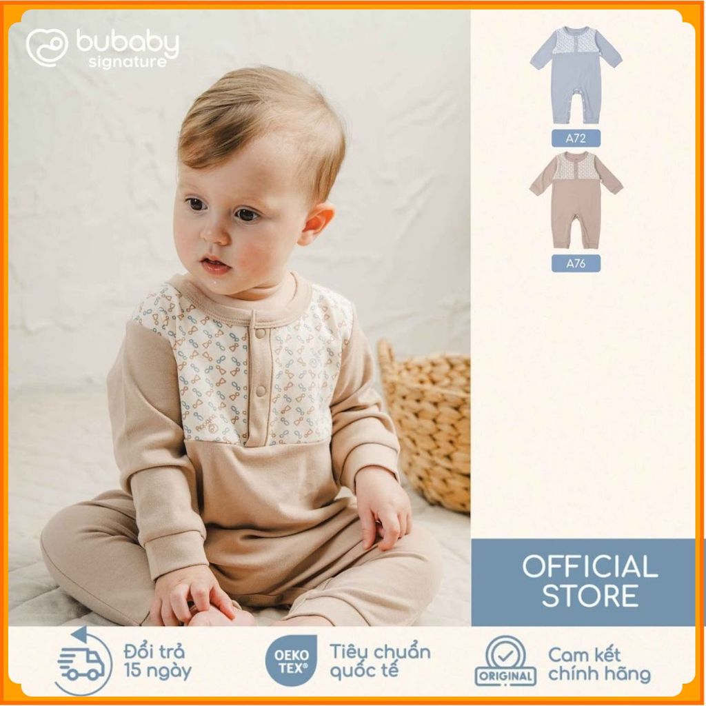[BU Baby] (1M-12M) บอดี้สูทแขนยาวคอเต่า คอปก Peter Pan ผ้าฝ้ายฤดูใบไม้ร่วงน้ําหนักเบา BCT210204 BCT2