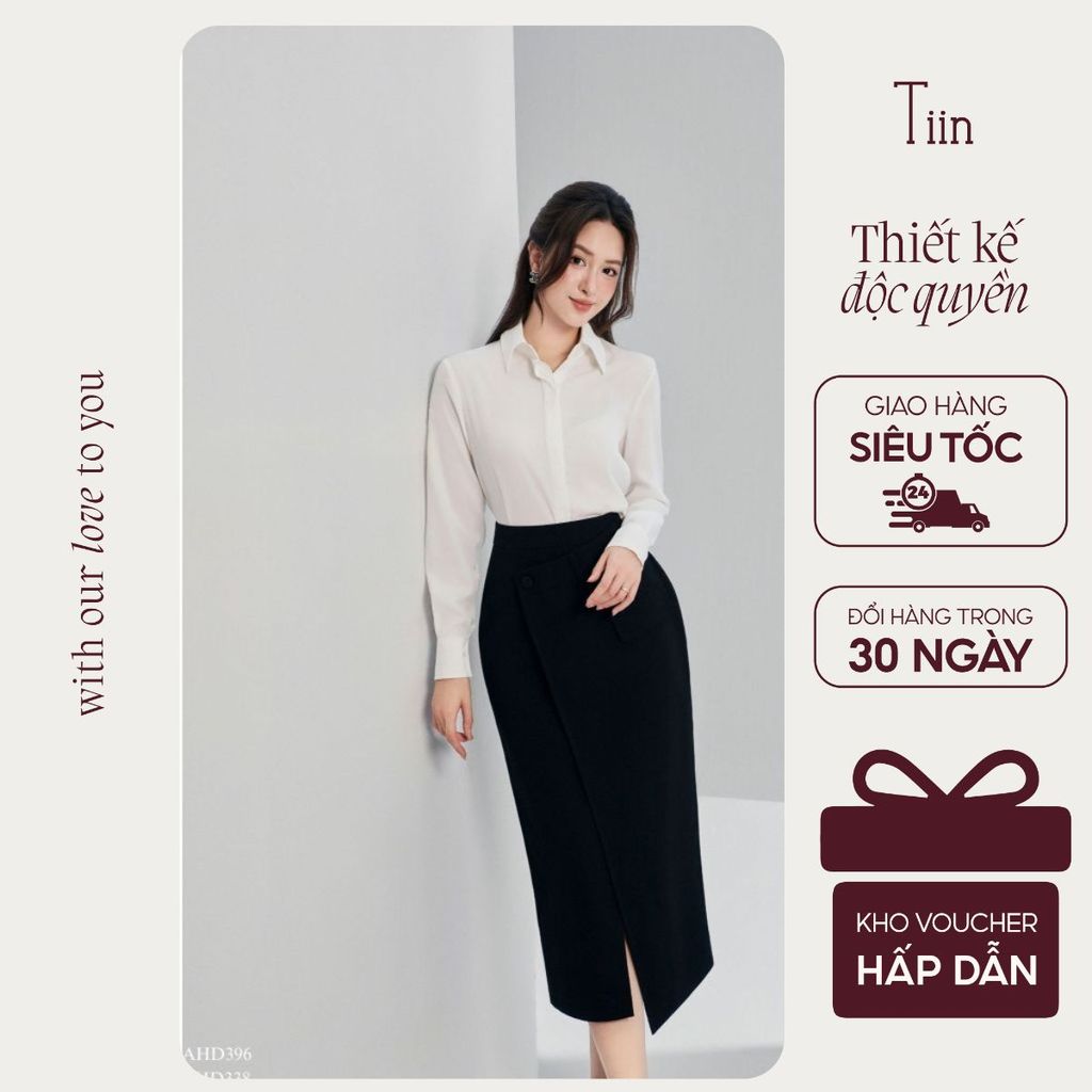 TINSTORE เสื้อคอปกเยอรมันซ่อนปลายแขน AHD396