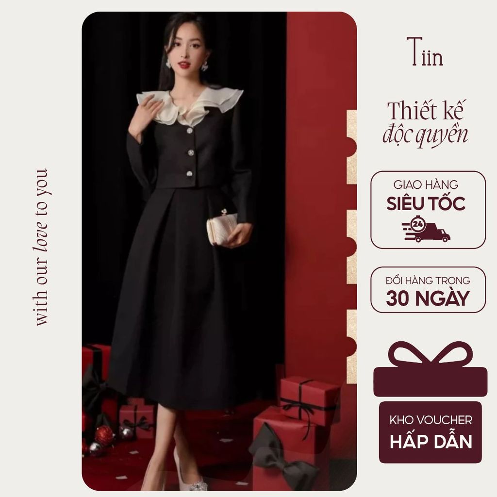 TINSTORE ADK968 เสื้อคอเต่าระบาย 2 ชั้น