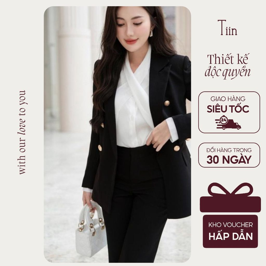TINSTORE ปกคอปก เสื้อกั๊กกระเป๋า2พนังและกระดุม6เม็ด เนื้อหิมะ ฝน ADK887