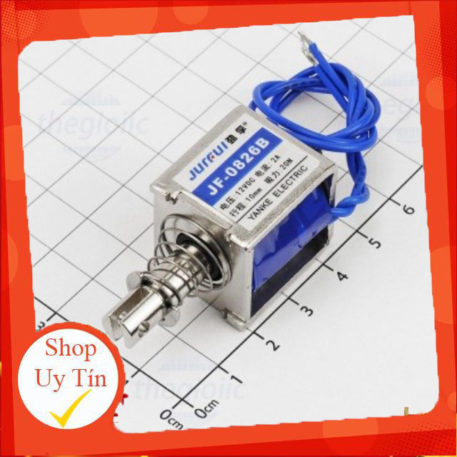 JF-0826B ล็อคสลักไฟฟ้า 12VDC 2A Giang Tech Hub