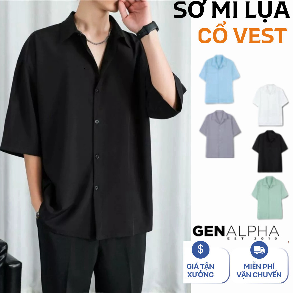 เสื้อแขนสั้นคอปก VEST เสื้อแฟชั่น unisex สําหรับผู้ชายและผู้หญิง GEN2W5