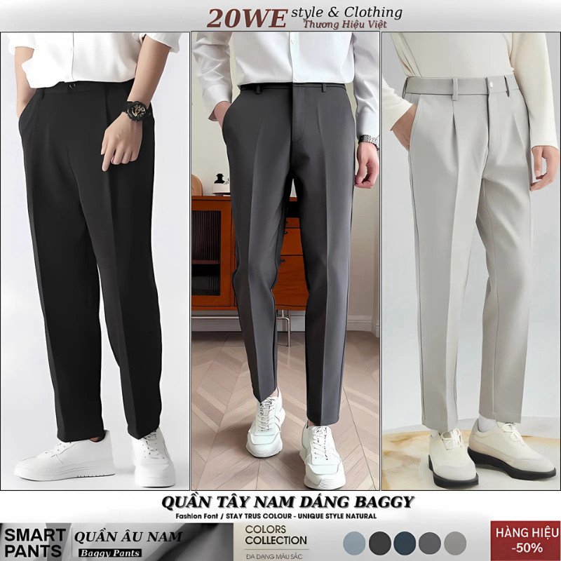 เทรนด์เกาหลี 2023 สีดํา Baggy Straight-Leg กางเกงผู้ชายหรือเกาหลี Casual Baggy กางเกงผู้ชายสีดํา