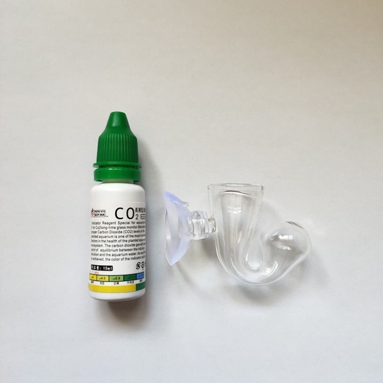 น้ํายาทดสอบ Co2 ขวด 15ml Water co2 น้ํายาทดสอบความเข้มข้นของแก๊ส