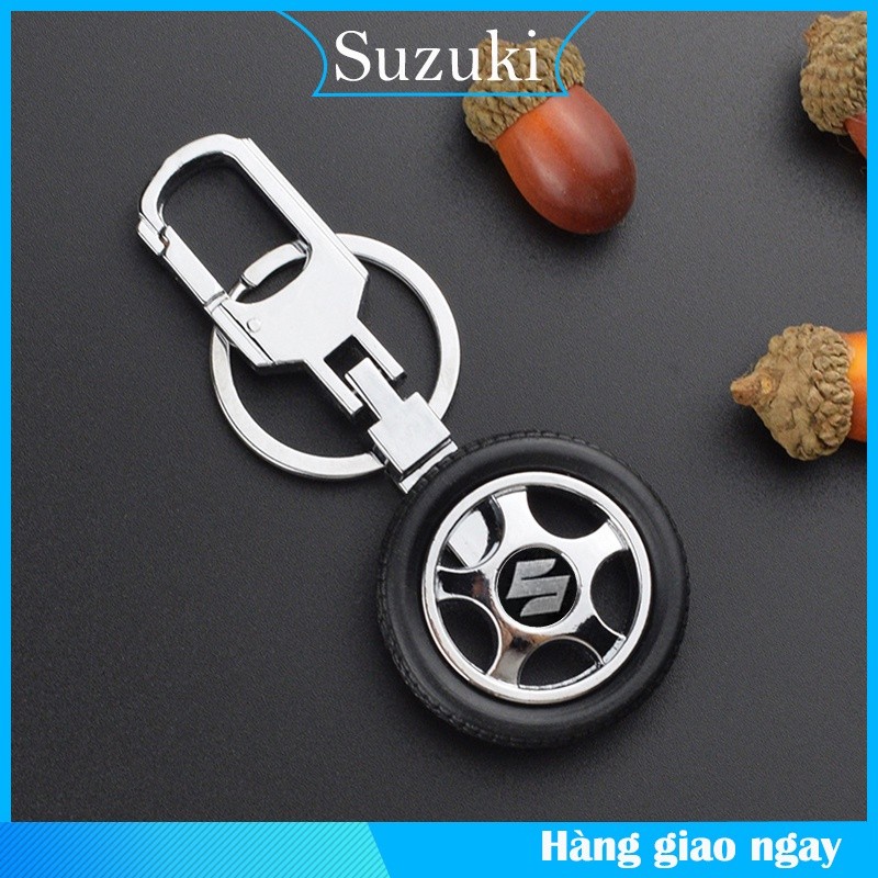 SUZUKI พวงกุญแจรถซูซูกิ พวงกุญแจโลหะผสมยาง