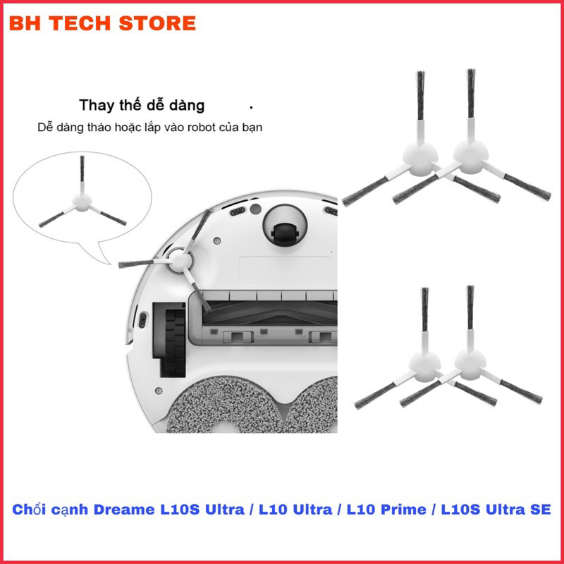 Dreame L10S Ultra / L10 Ultra / S10 / L10 Prime / L10S Ultra SE / X20 Plus ชุดแปรงข้าง