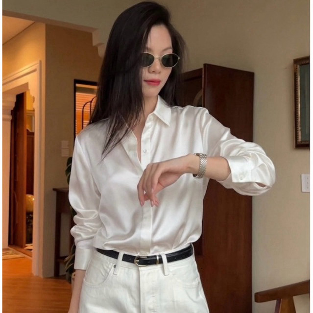 A2 SATIN SILK SHIRT, เสื้อเชิ้ต, OFFICE SHIRT, SILK SHIRT, เสื้อเชิ้ตผู้หญิง
