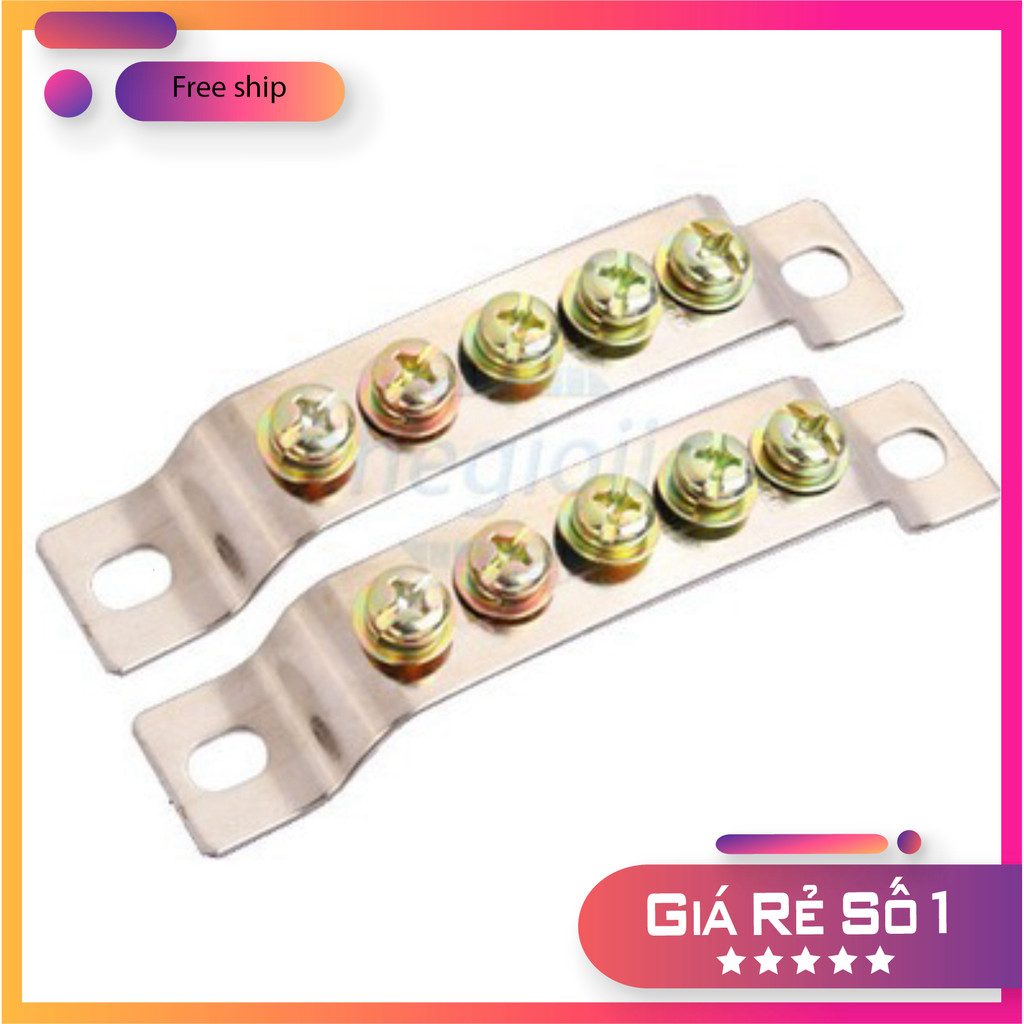 สะพานสายดิน X5, พื้น 5 เสา 2.5x25 มม. ยาว 138 มม. สกรู M8 Chip World