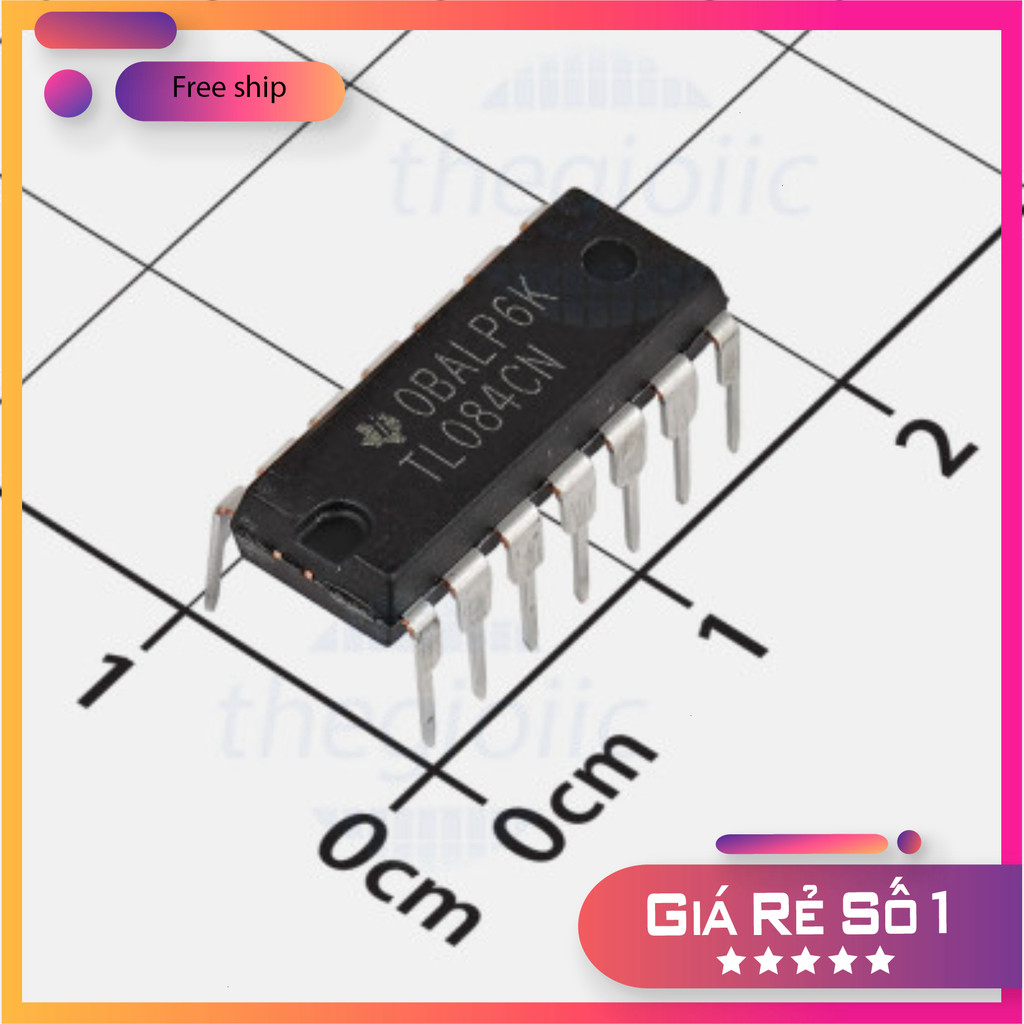 [3 ชิ้น]- TL084CN IC OPAMP J-FET Amplifier 4 Circuit 3MHz, 14-DIP World Chip