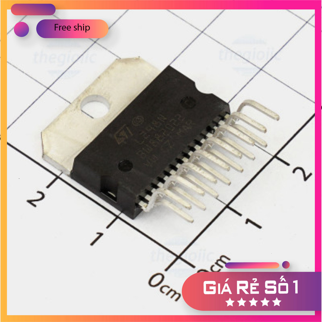 L298N มอเตอร์ขัดเงา IC 46V 2A 15-Multiwatt World Chip