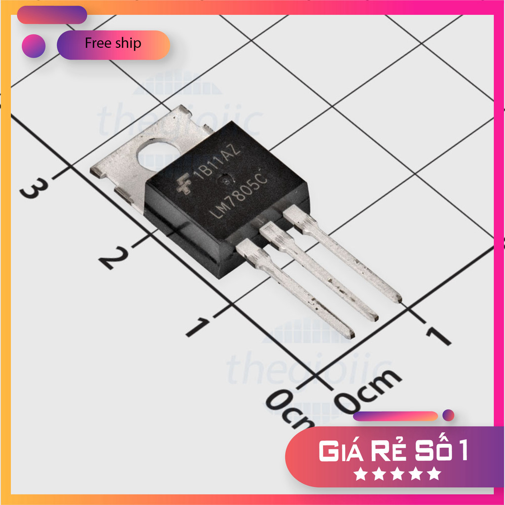 [5 ชิ้น]- LM7805CT-CN เครื่องปรับแรงดันไฟฟ้า IC 5V 1.5A ชิปโลก