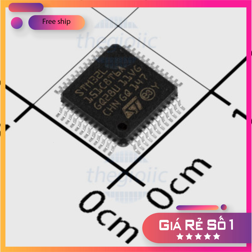 STM32L151C8T6A, 32-Bit ARM Cortex M3 Microcontroller, 32MHz, 64KB FLASH, 48-LQFP Chip World