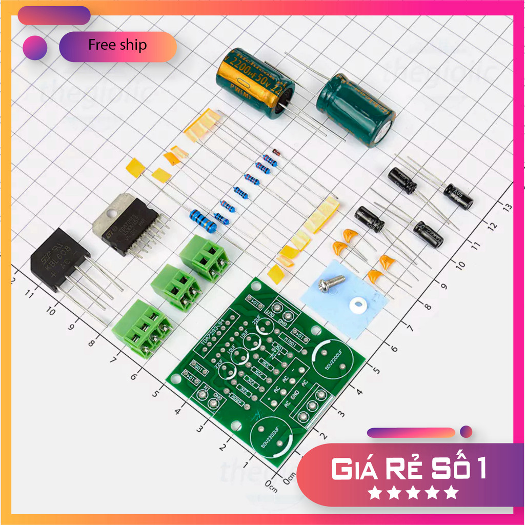 TDA7293 เครื่องขยายเสียง 1x100W ชิปโลก