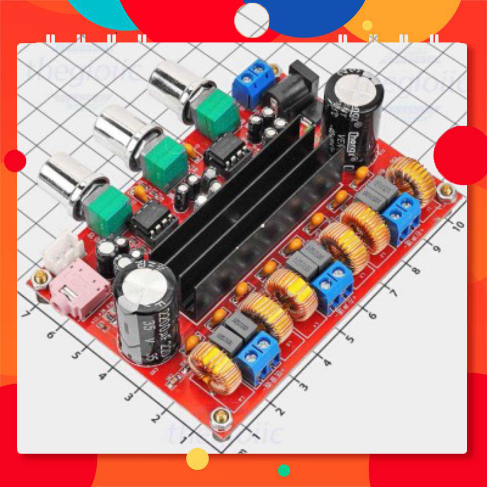 TPA3116D2-V2 เครื่องขยายเสียงวงจร 2x50W + 100W ซับวูฟเฟอร์ TechParts Viet