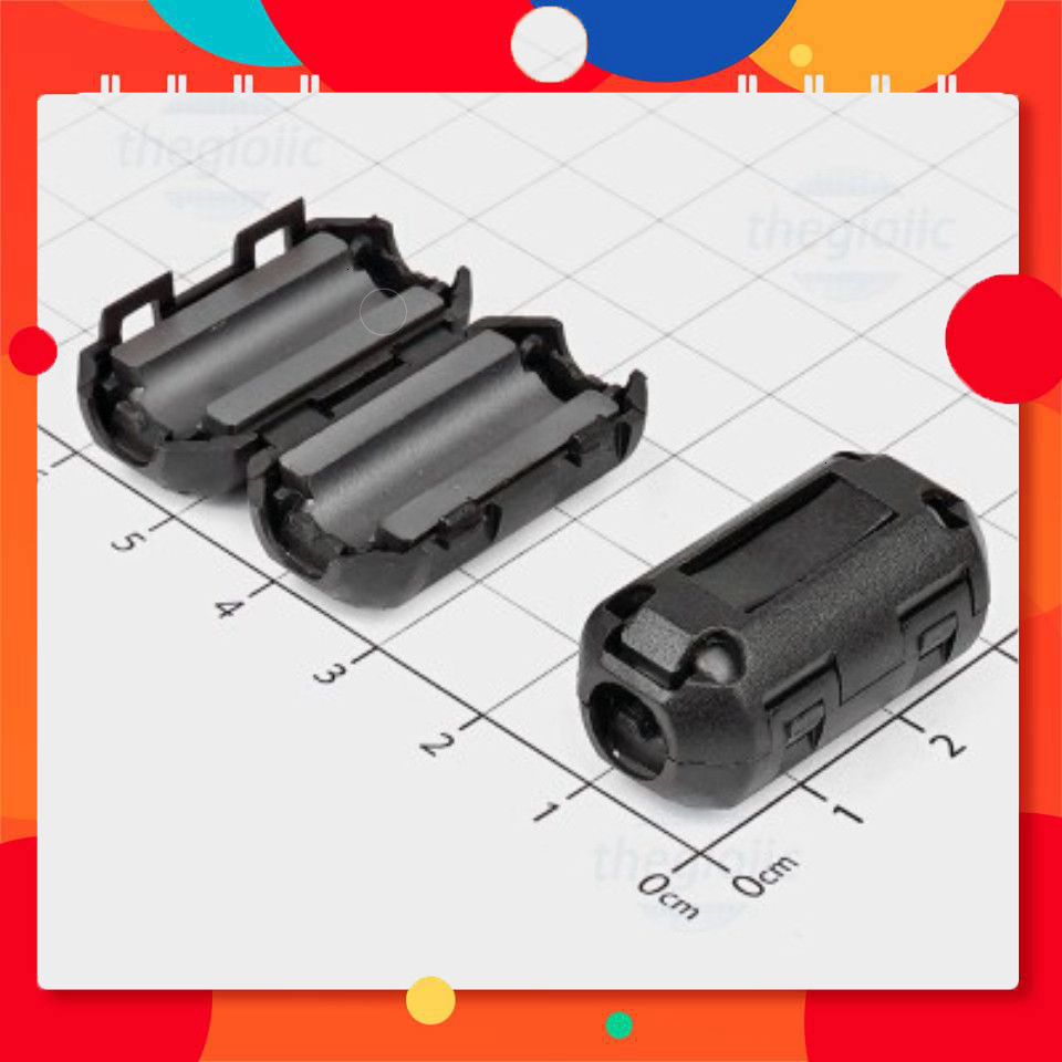 [3 ชิ้น]- TechParts Viet 7 มม. Ferrite Core Black Noise Filter