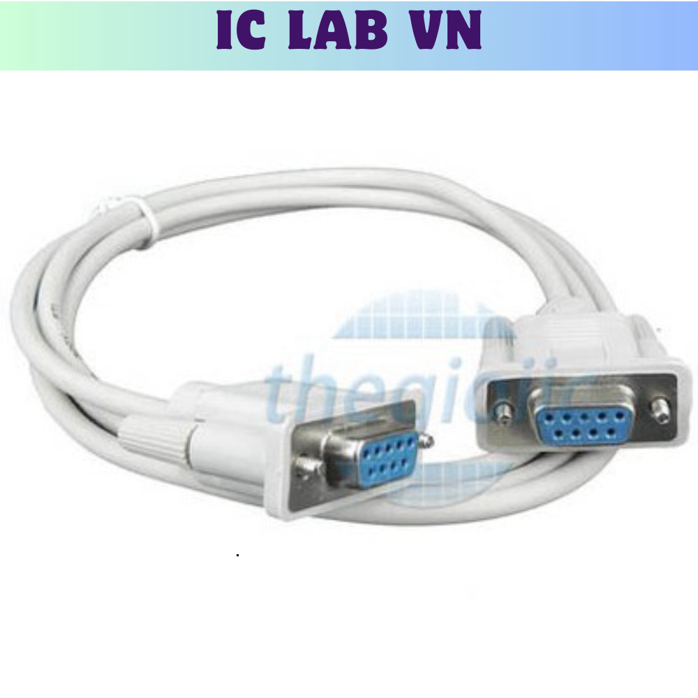 RS232 DB9 Serial Cable หญิง-หญิง Crossed Connector ยาว 3m Ic Lab VN