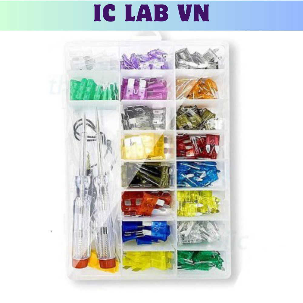 ชุดฟิวส์รถยนต์ใบมีด 306 ชิ้นพร้อมเครื่องทดสอบไฟฟ้า Ic Lab VN
