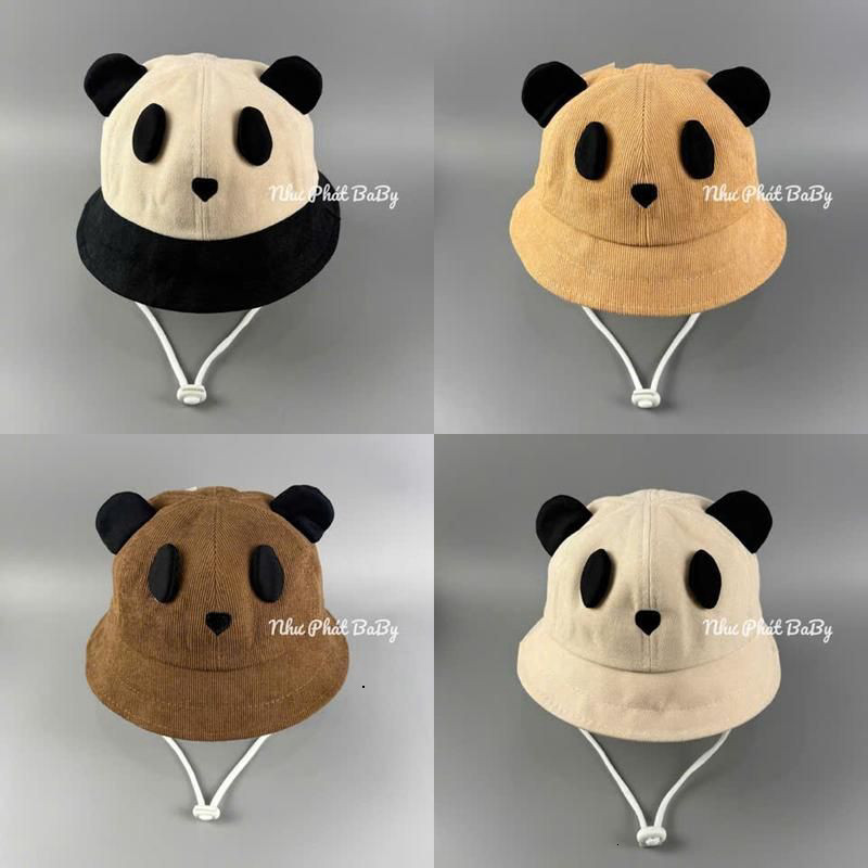 [ 6 MONTHS - 18 MONTHS ] หมวกหมีแพนด้าน่ารักสําหรับเด็กผู้หญิง - PANDA BUCKET HAT FOR CHILDREN