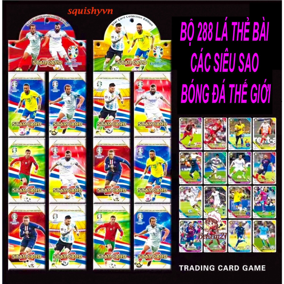 คอลเลกชันการ์ดดาราฟุตบอล 54 ใบ สีทอง / สีเงิน เวอร์ชันภาษาอังกฤษ LLORIS RONALDO KANTE