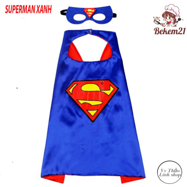 GREEN SUPERMAN SUPERMAN เสื้อคลุมและหน้ากากสําหรับเด็กแต่งตัวเป็นซูเปอร์ฮีโร่